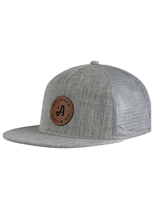 Atlanta Drive Golf Club Grey Classic Fit Flat Brim Mesh Back Cap