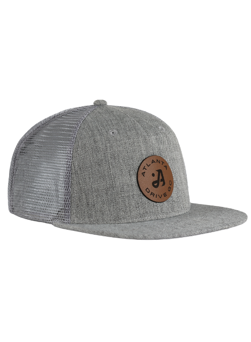 Atlanta Drive Golf Club Grey Classic Fit Flat Brim Mesh Back Cap