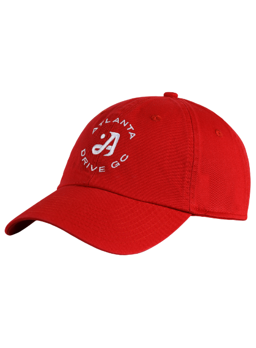 Atlanta Drive Golf Club Red Relaxed Fit Washed Twill  Cap