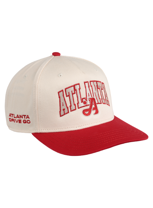 Atlanta Drive Golf Club Cream and Red Cotton Twill Cap
