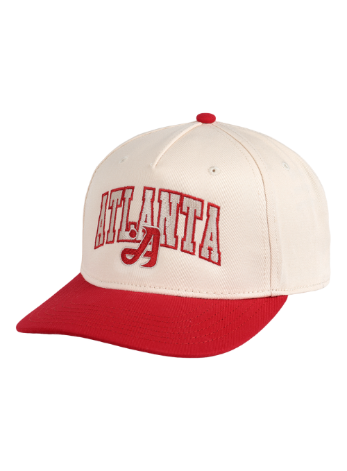 Atlanta Drive Golf Club Cream and Red Cotton Twill Cap