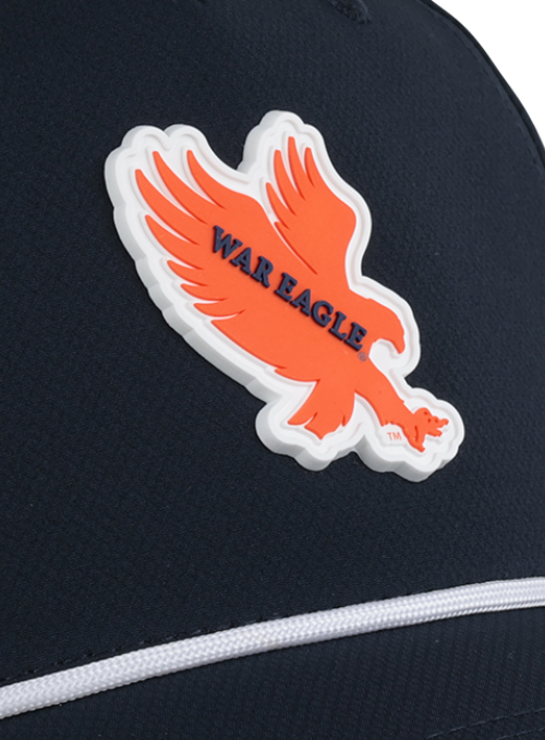 Auburn Tigers Navy AeroSphere Tech Rope Cap with Dimensional Rubber Patch