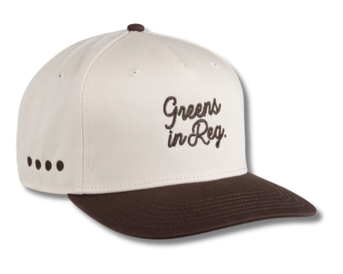 Dan Evans Cream & Brown Cotton Twill GREENS IN REG Hat
