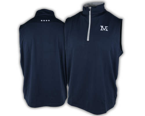 Dan Evans True Navy Quarter Zip Performance Fabric Vest