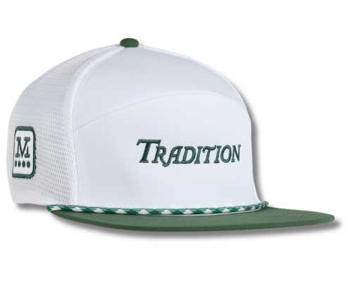 Dan Evans White and Green TRADITION Mesh Back Hat with Rope Detail