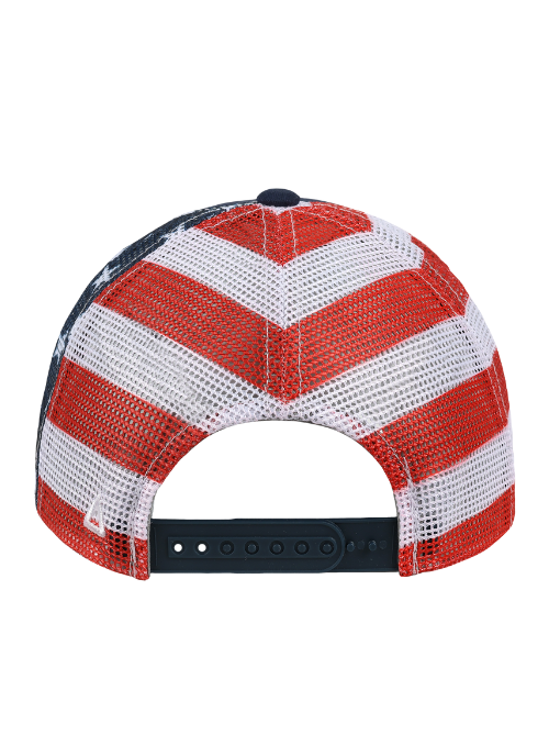 Elephant Cotton Twill USA Flag Printed Mesh Back Cap