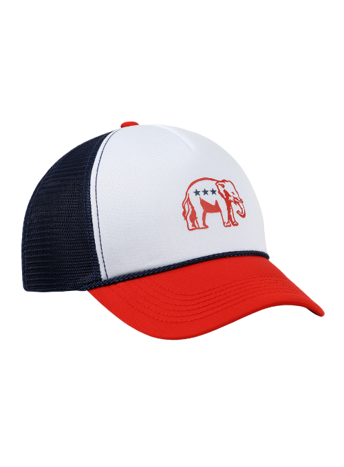 Elephant Foam USA Themed 5-Panel Rope Mesh Back Cap