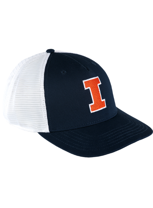Illinois Fighting Illini Navy & White Mesh Back Cap
