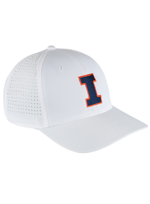 Illinois Fighting Illini White Heather Laser Panel Cap