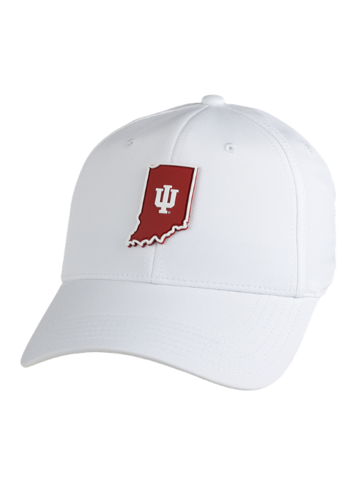 Indiana Hoosiers Cream & Crimson Cotton Cap with Dimensional Rubber Patch