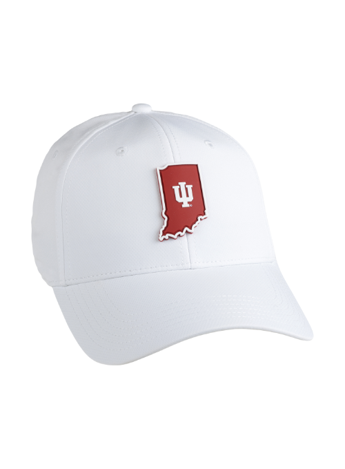 Indiana Hoosiers Cream & Crimson Cotton Cap with Dimensional Rubber Patch