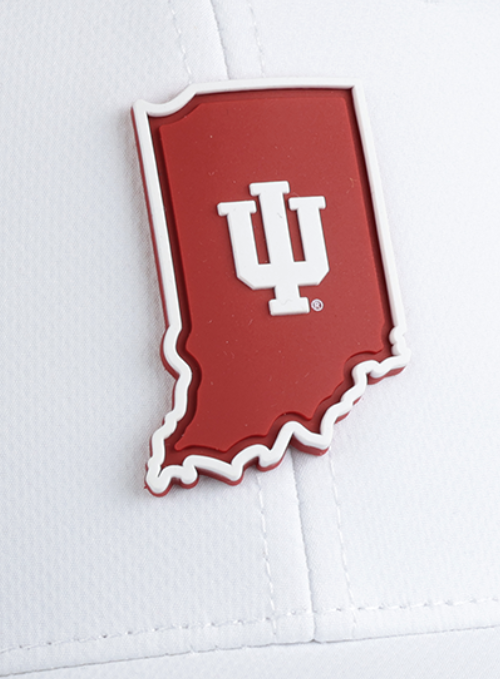 Indiana Hoosiers Cream & Crimson Cotton Cap with Dimensional Rubber Patch