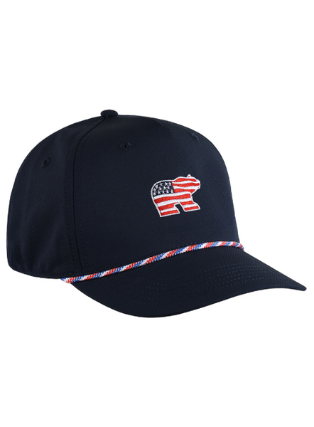 Jack Nicklaus USA Bear Navy Aerosphere Tech Fabric 5-Panel Rope