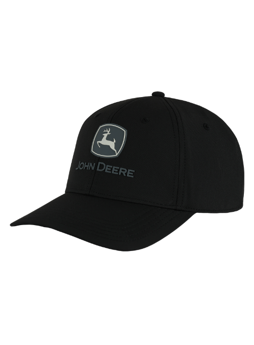John Deere Black Ultimate Fit Aerosphere Tech Fabric Cap