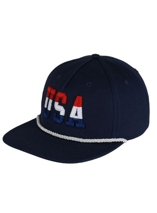Americana Navy Cotton Twill Rope Hat