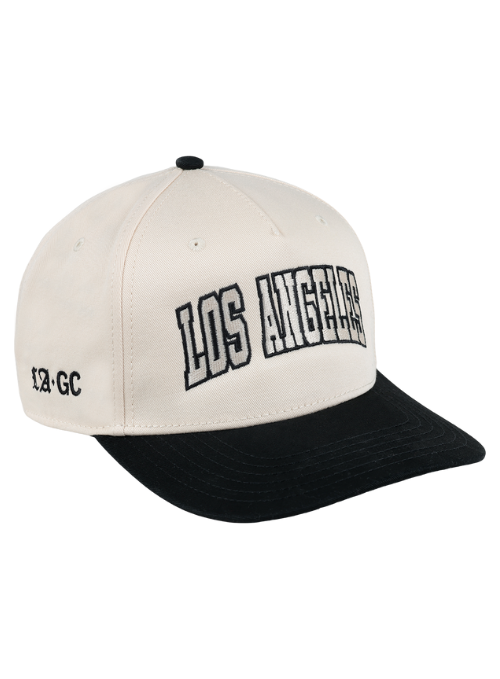 Los Angeles Golf Club Cream and Black Cotton Twill Cap