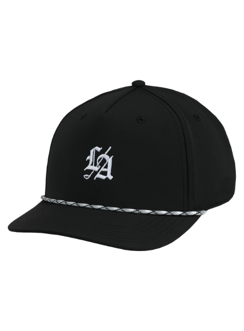 Los Angeles Golf Club Black AeroSphere Tech Rope Cap