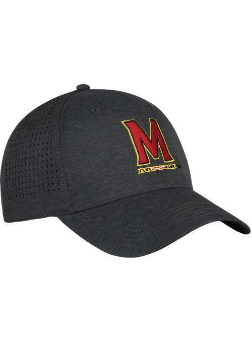 Maryland Terrapins Black Heather Laser Panel Cap