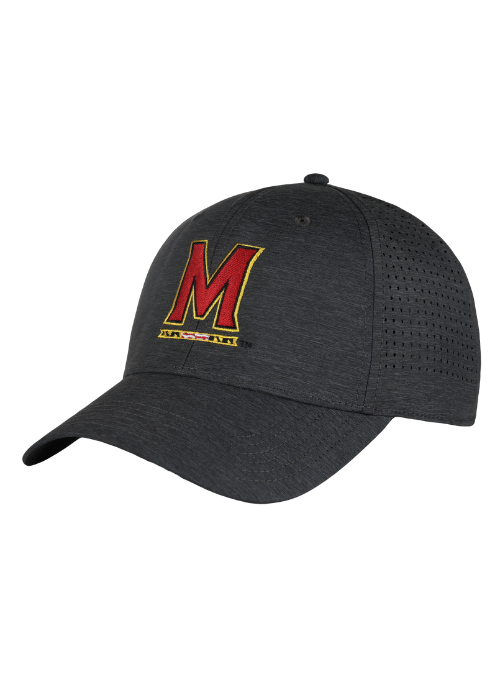 Maryland Terrapins Black Heather Laser Panel Cap