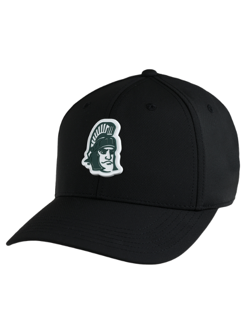 Michigan State Spartans Black AeroSphere Tech Cap with Dimensional Rubber Patch
