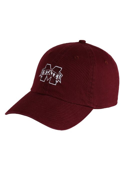 Mississippi State Bulldogs Maroon Washed Twill Cap