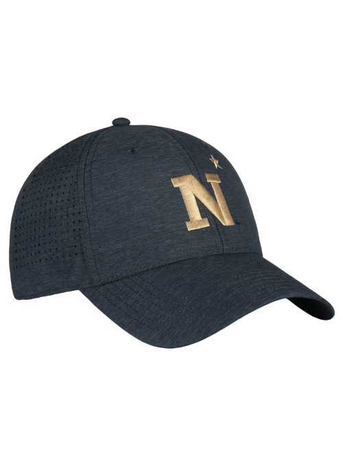 Naval Academy Midshipmen Navy Heather Laser Panel Cap