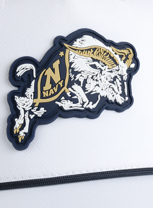Naval Academy Midshipmen White AeroSphere Tech Cap with Dimensional Rubber Patch