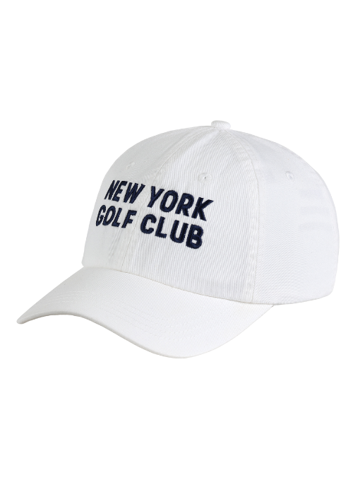 New York Golf Club White Youth Fit Washed Pigment Dyed Twill Cap