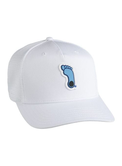 North Carolina Tar Heels White Mesh Back Cap with Dimensional Rubber Patch