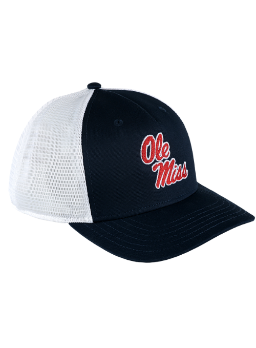 Ole Miss Rebels Navy & White Mesh Back Cap