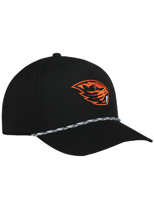 Oregon State Beavers Black with Grey Rope Cap