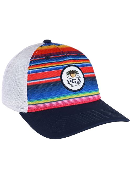PGA Championship Multicolor Stripe 5-Panel Mesh Back Cap