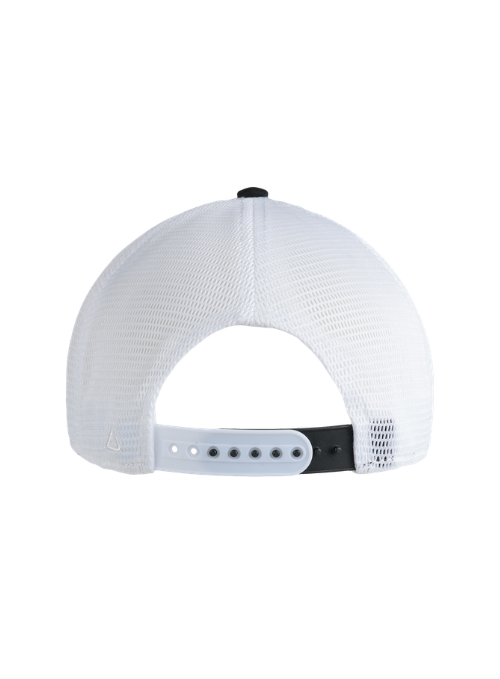 Purdue Boilermakers Black & White Mesh Back Cap with Dimensional Rubber Patch
