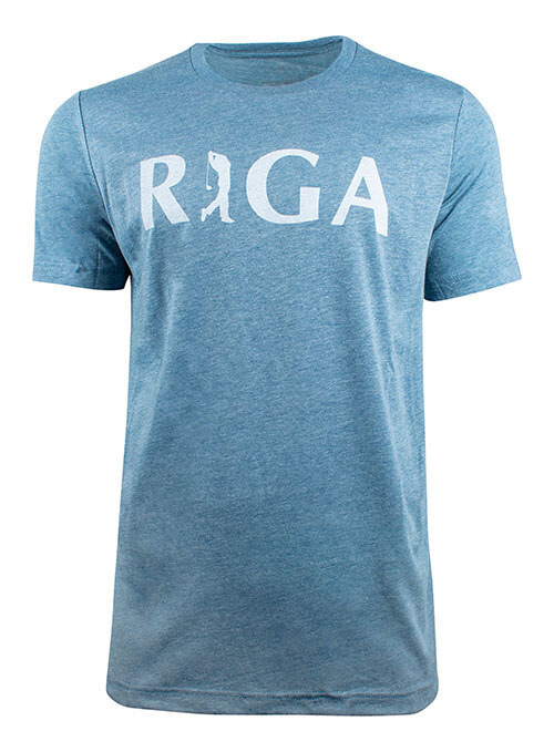 RIGA Instant Classic Tri-blend Crew Neck T-shirt in Blue from ahead
