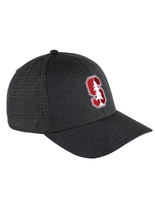 Stanford Cardinal Black Heather Laser Panel Cap