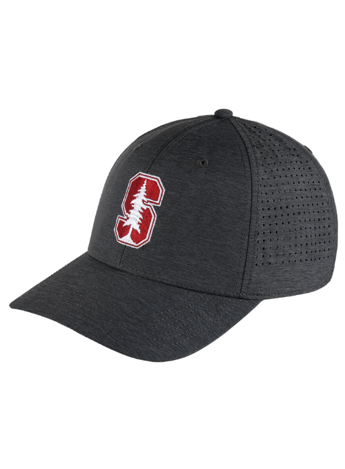 Stanford Cardinal Black Heather Laser Panel Cap