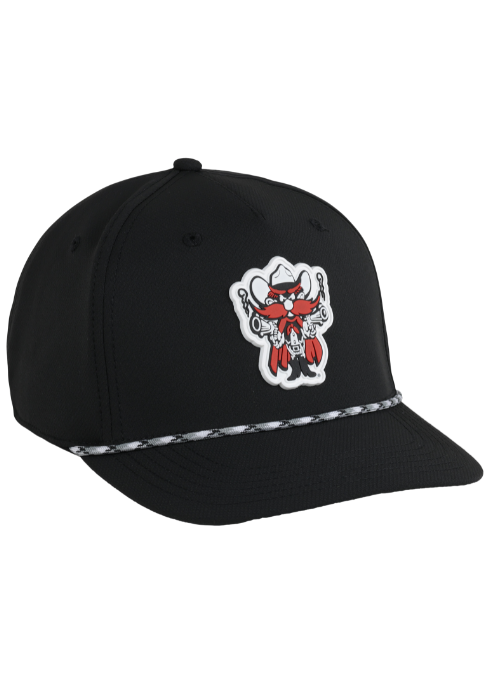 Texas Tech Red Raiders Black AeroSphere Tech Rope Cap with Dimensional Rubber Patch