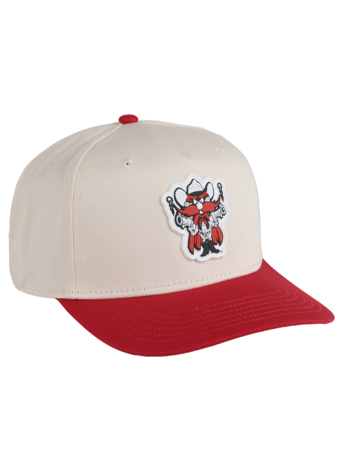 Texas Tech Red Raiders Cream & Red Cotton Twill Cap with Dimensional Rubber Patch