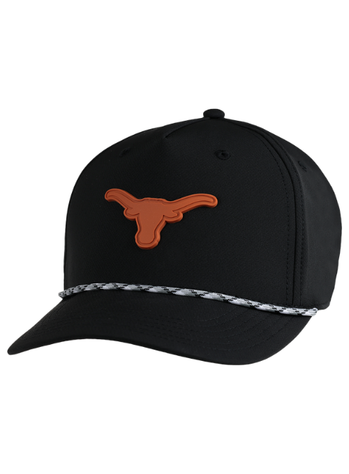 Texas Long Horns Black AeroSphere Tech Rope Cap with Dimensional Rubber Patch
