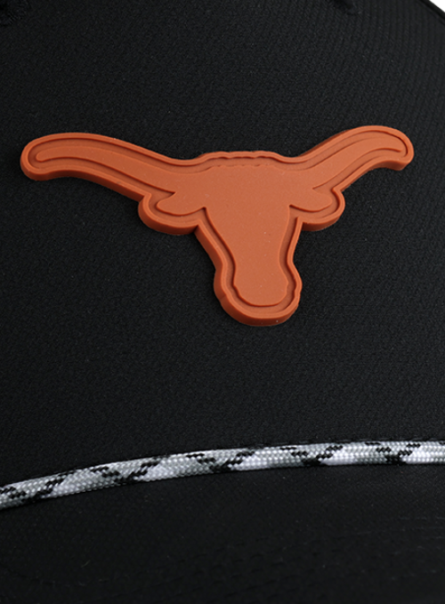 Texas Long Horns Black AeroSphere Tech Rope Cap with Dimensional Rubber Patch