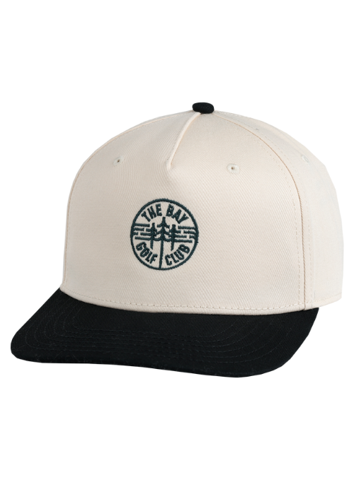 The Bay Golf Club Cream and Black Cotton Twill Cap