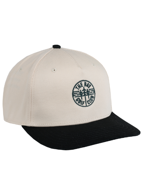 The Bay Golf Club Cream and Black Cotton Twill Cap