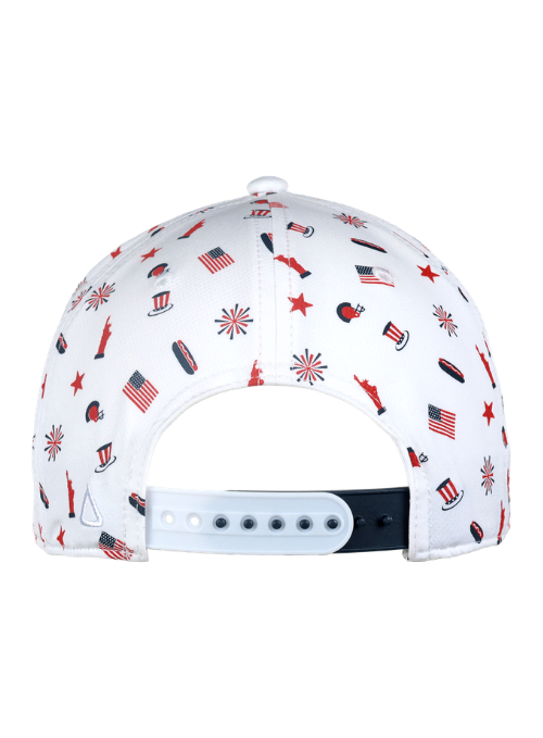 USA 250 AeroSphere White Performance Rope Hat with Side Panel Graphic