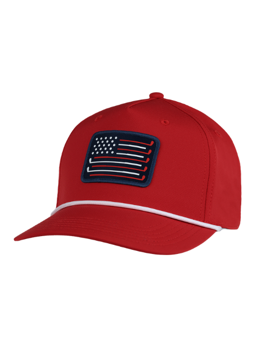 USA 250 AeroSphere Red Performance Rope Hat
