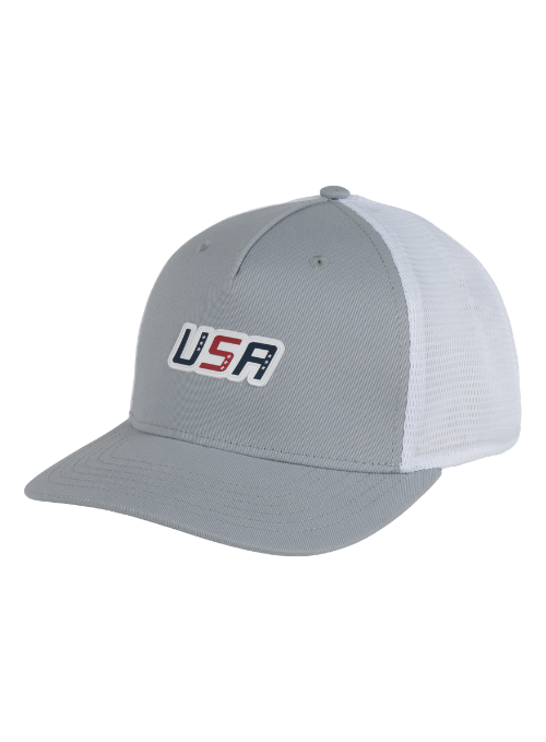 USA 250 Cotton Twill Grey Mesh Back Hat