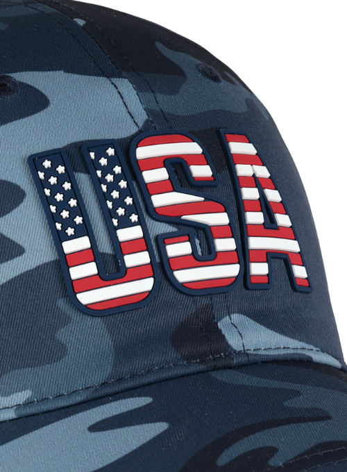 USA Camo Print Poly Cap