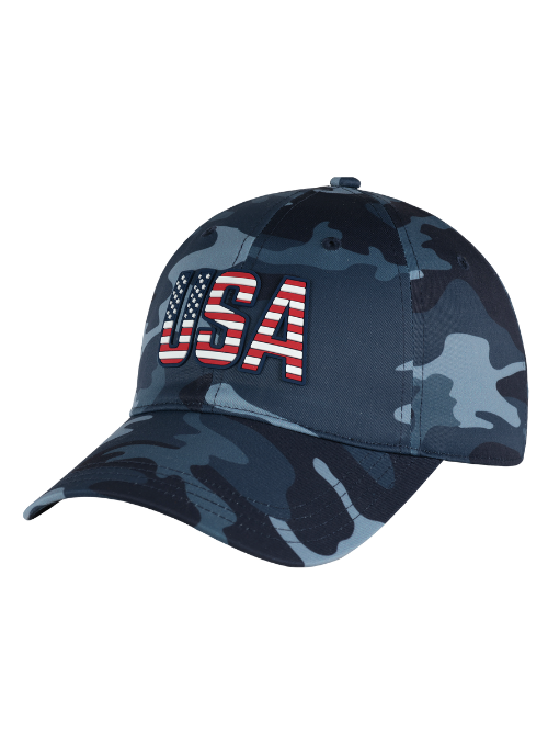 USA Camo Print Poly Cap