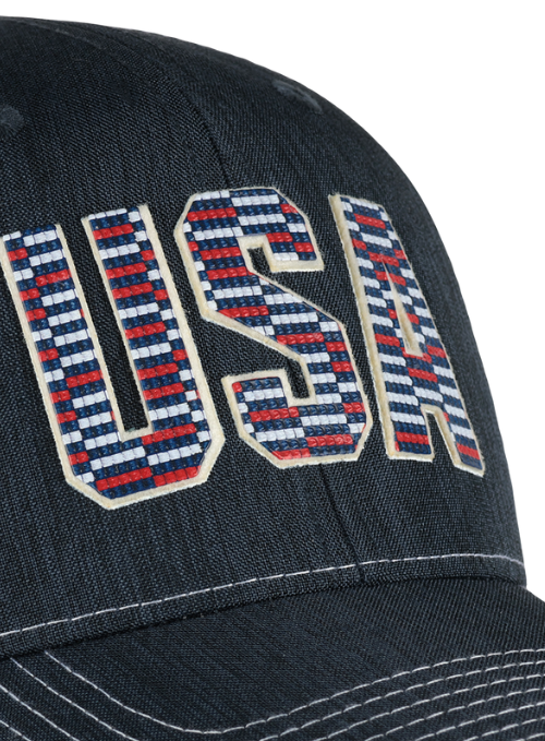 USA Navy & White Mesh Back Cap