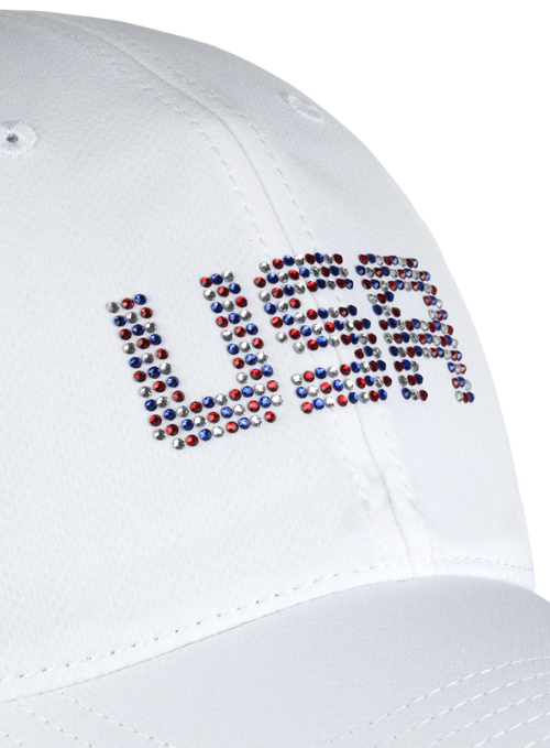 USA White Ladies AeroSphere Hidden Ponytail Cap