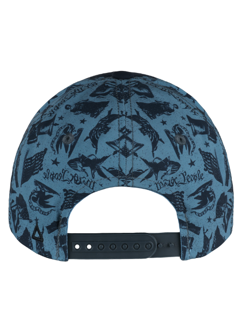 United States Liberty Print Navy Mesh Back Rope Cap